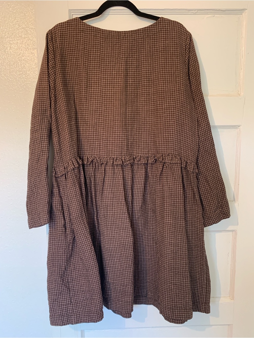 notPERFECTLINEN Soria Brown Check Dress - Picture 6 of 9